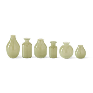 K&K Interiors - Hand Sprayed Small Green Class Vases (Assorted)