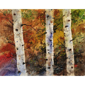 5 X 7" Greeting Card  'Autumn Trees'