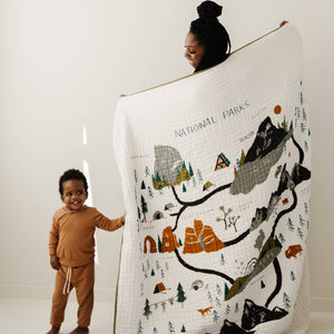 Clementine Kids - Large National Parks Throw Blanket