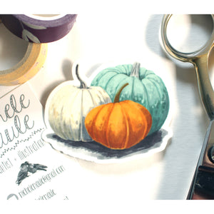 2.5 x 3" Vinyl Fall Pumpkins Sticker