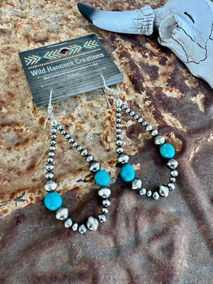Wild Hancock Creations - Navajo Desert Pearl Teardrop Earrings