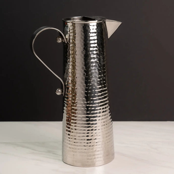 India Handicrafts - Stainless Steel Hammered Pitcher