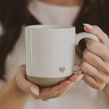 Sweet Water Decor - Heart Stoneware Coffee Mug