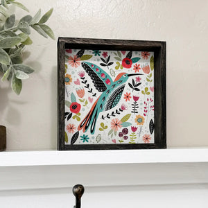 Hangout Home - Folk Hummingbird Canvas Art