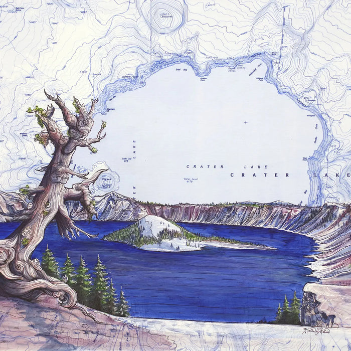 Final Switchback by Katie Jeanne Reim-  Crater Lake Fine Art Matted Print