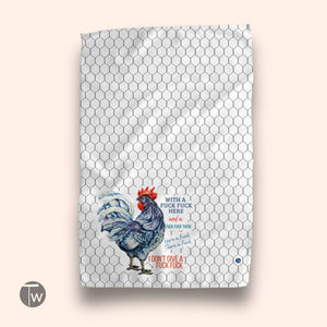Twisted Wares - "With a Fu** Here and a Fu** There" Tea Towel (Contains Profanity)