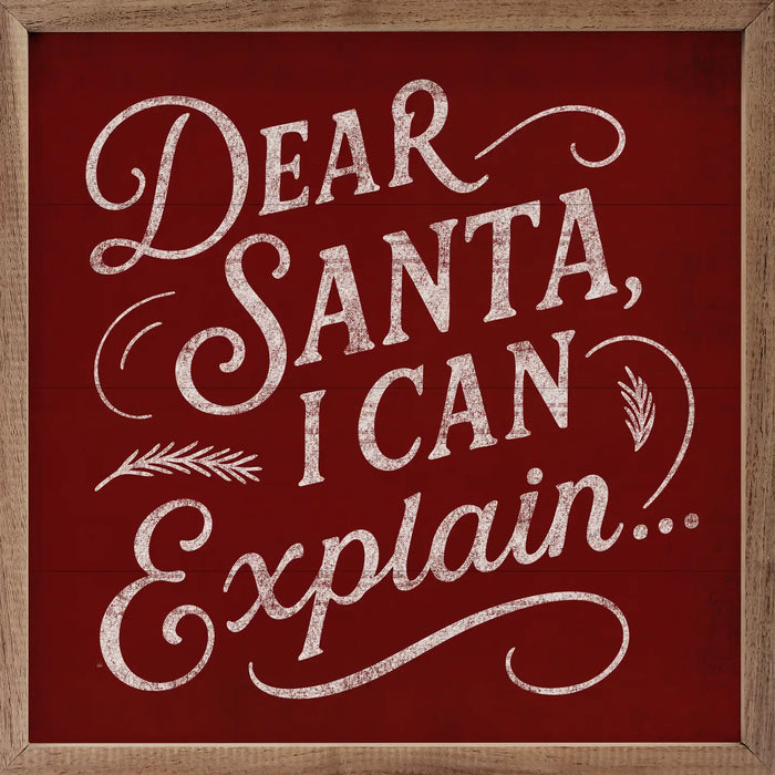 Kendrick Home - Dear Santa I Can Explain - Red