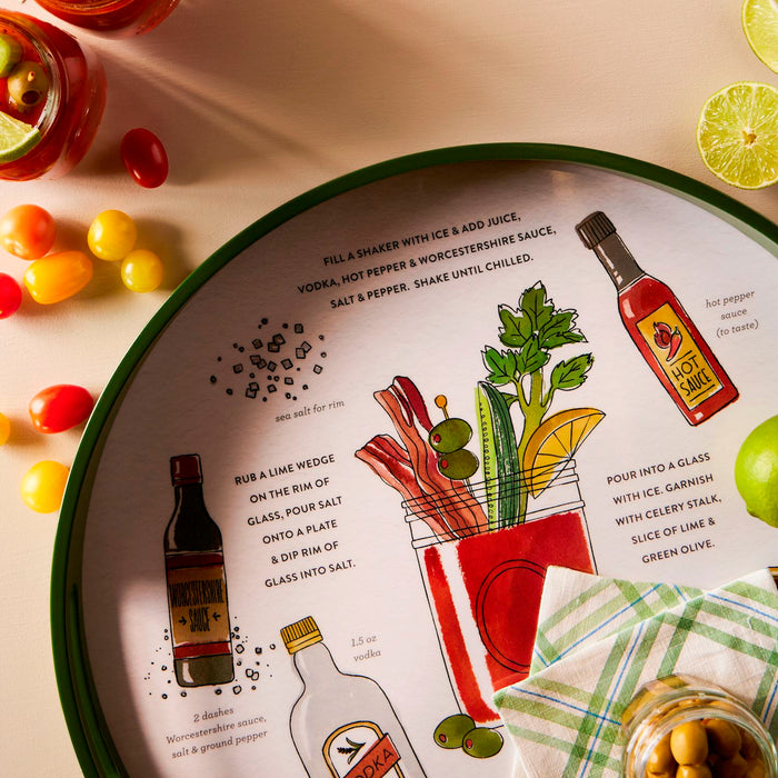Demdaco - Bloody Mary Round Serve Tray