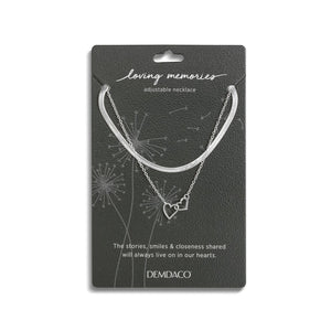 Demdaco - Layered Heart Silver Necklace