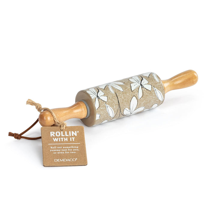 Demdaco - Magnolia Ceramic Small Rolling Pin