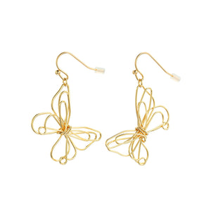 Demdaco - Butterfly Open Charm Gold Earrings