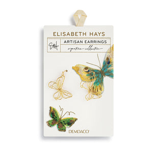 Demdaco - Butterfly Open Charm Gold Earrings