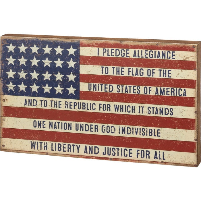 Primitives by Kathy - Pledge of Allegiance Box Sign