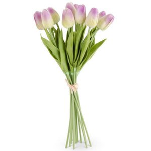 K&K Interiors - 13.5 inch Real Touch Tulip Bundles