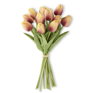 K&K Interiors - 13.5 inch Real Touch Tulip Bundles