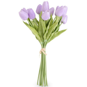 K&K Interiors - 13.5 inch Real Touch Tulip Bundles