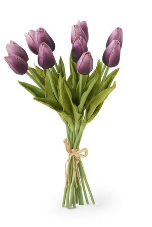 K&K Interiors - 13.5 inch Real Touch Tulip Bundles