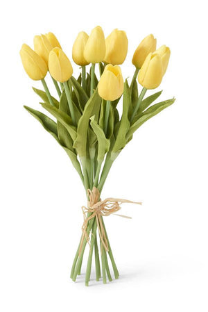 K&K Interiors - 13.5 inch Real Touch Tulip Bundles