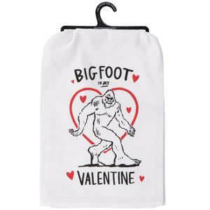 Primitives by Kathy - Bigfoot Valentine Kitchen Towel