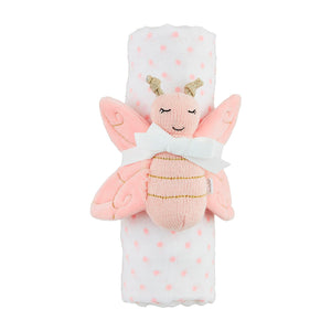 Mud Pie - Swaddle Blankets and Rattle (Assorted)