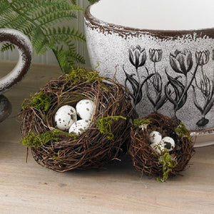 K&K Interiors - 2.5 Inch Miniature Nest w/Eggs