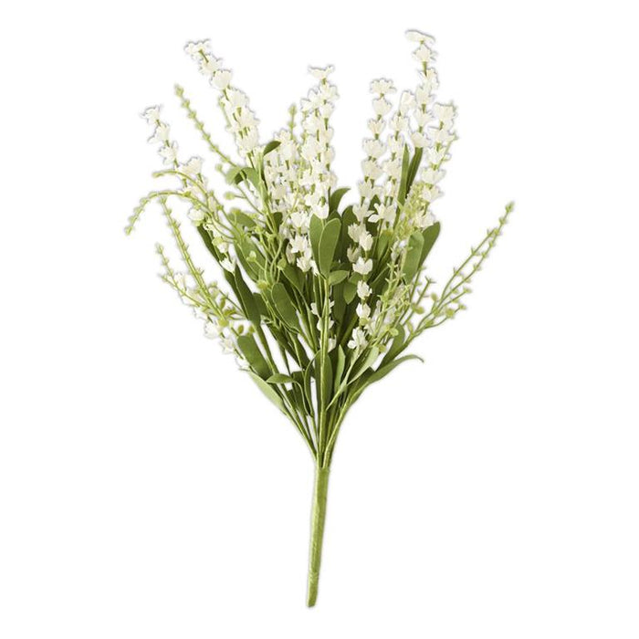 K&K Interiors - 19 Inch White Lavender Bush w/Eva Foliage