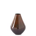 K&K Interiors - Brown & Burgundy Ombre Enameled Metal Vases (various sizes)