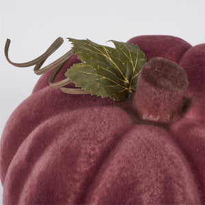 Primitives By Kathy - Flocked Burgundy Pumpkin