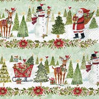 Boston International - Paper Guest Towels 16 Count Assorted Christmas