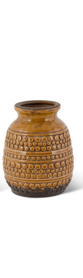 K&K Interiors - Golden Brown Bubble Textured Ceramic Vases (Assorted)