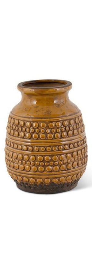 K&K Interiors - Golden Brown Bubble Textured Ceramic Vases (Assorted)