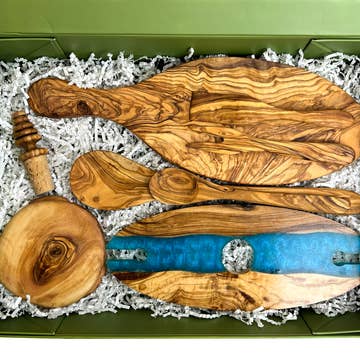 Natural OliveWood - Luxury Hostess Gift Set
