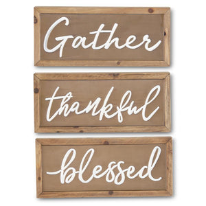 K&K Interiors - 11.5 in. Copper Wall Sign w/ Wood Frame (Assorted)