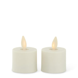 K&K Interiors - 2 Pack 2 Inch Ivory Luminara Tealights Candles