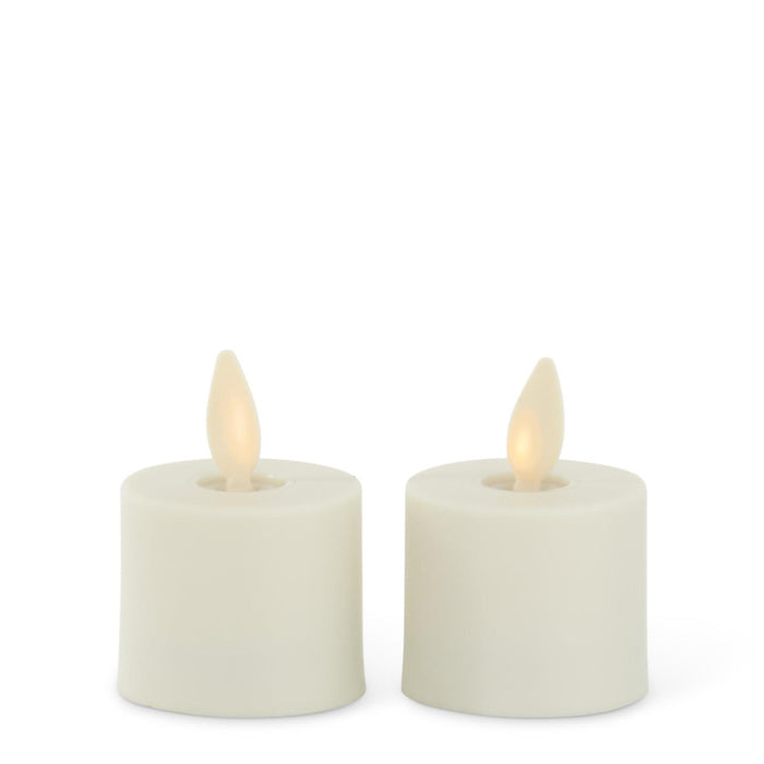 K&K Interiors - 2 Pack 2 Inch Ivory Luminara Tealights Candles