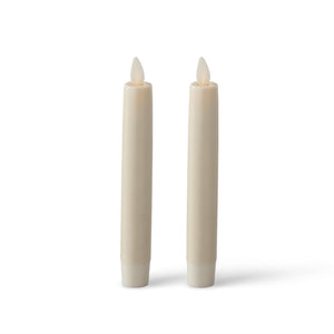 K&K Interiors - 2 Pack 6" Ivory Wax Luminara Indoor Taper Candles