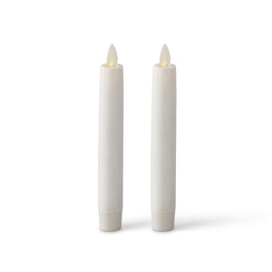 K&K Interiors - 2 Pack 6" White Wax Luminara Indoor Taper Candles