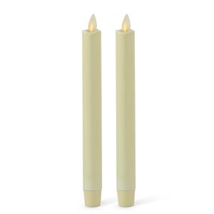 K&K Interiors - 2 Pack 6" Ivory Wax Luminara Indoor Taper Candles