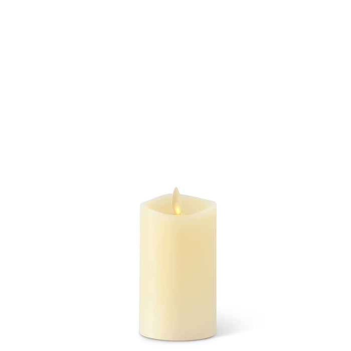 K&K Interiors - Ivory Wax Luminara Slim Indoor Pillar Candle (2x4.25in)