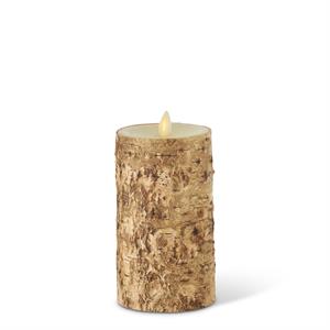 K&K Interiors - Birch Bark Wax Indoor Pillar Luminara Candles