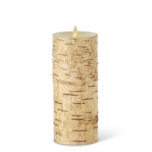 K&K Interiors - Birch Bark Wax Indoor Pillar Luminara Candles