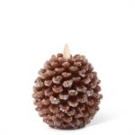 K&K Interiors - Assorted Pinecone Wax Indoor Pillar Luminara Candles