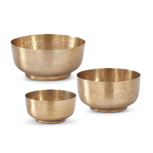 K&K Interiors - Textured Antiqued Gold Bowls (Assorted)