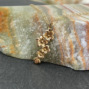 Elizabeth Jewelry - Bronze Flower Cluster Necklace