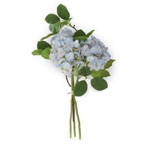K&K Interiors - 12 Inch Blue Real Touch Hydrangea Bundle