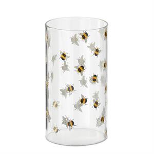 K&K Interiors - 7.75 Inch Bee Decal Candle Slip Cover