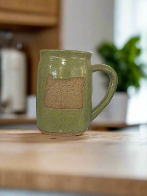 Sawdust and Clay - Artisan Oregon State Mugs - Sage Green