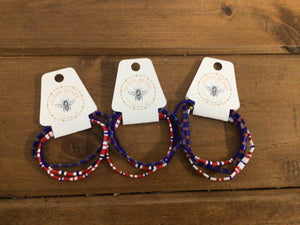 Queen Beadz - 3 Strand Bracelet Pack - Patriotic