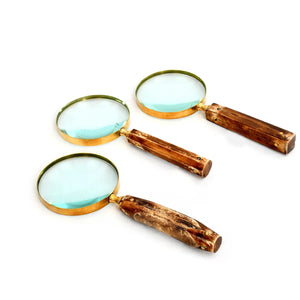 India Handicrafts - Retro Brass Handle Magnifiers