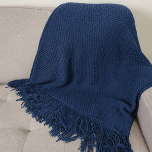 Fennco Styles - Knit Textured 50"X60" Throw Blankets